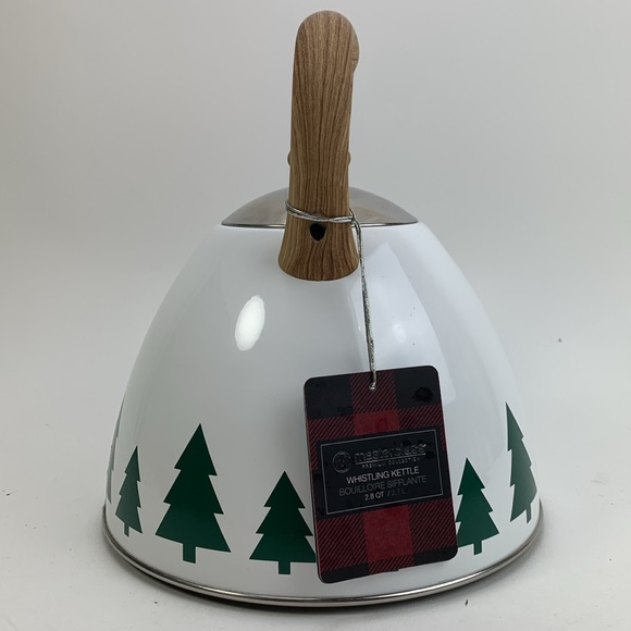 Masterclass Christmas Tree Whistling Kettle 2.8 QT White Premium Collection - Picture 7 of 16